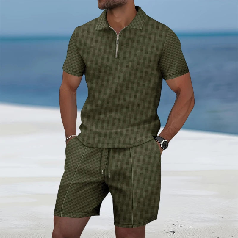 Toby zip up shirt + shorts