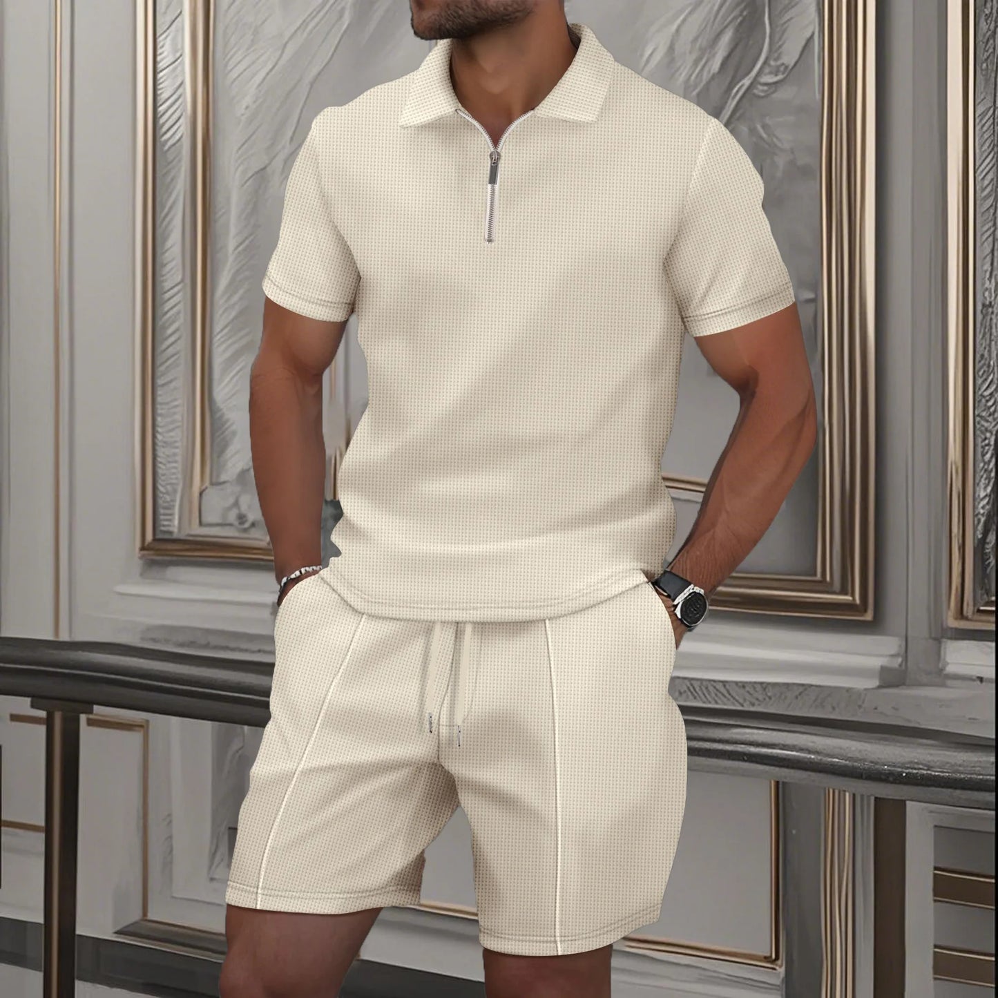Toby zip up shirt + shorts